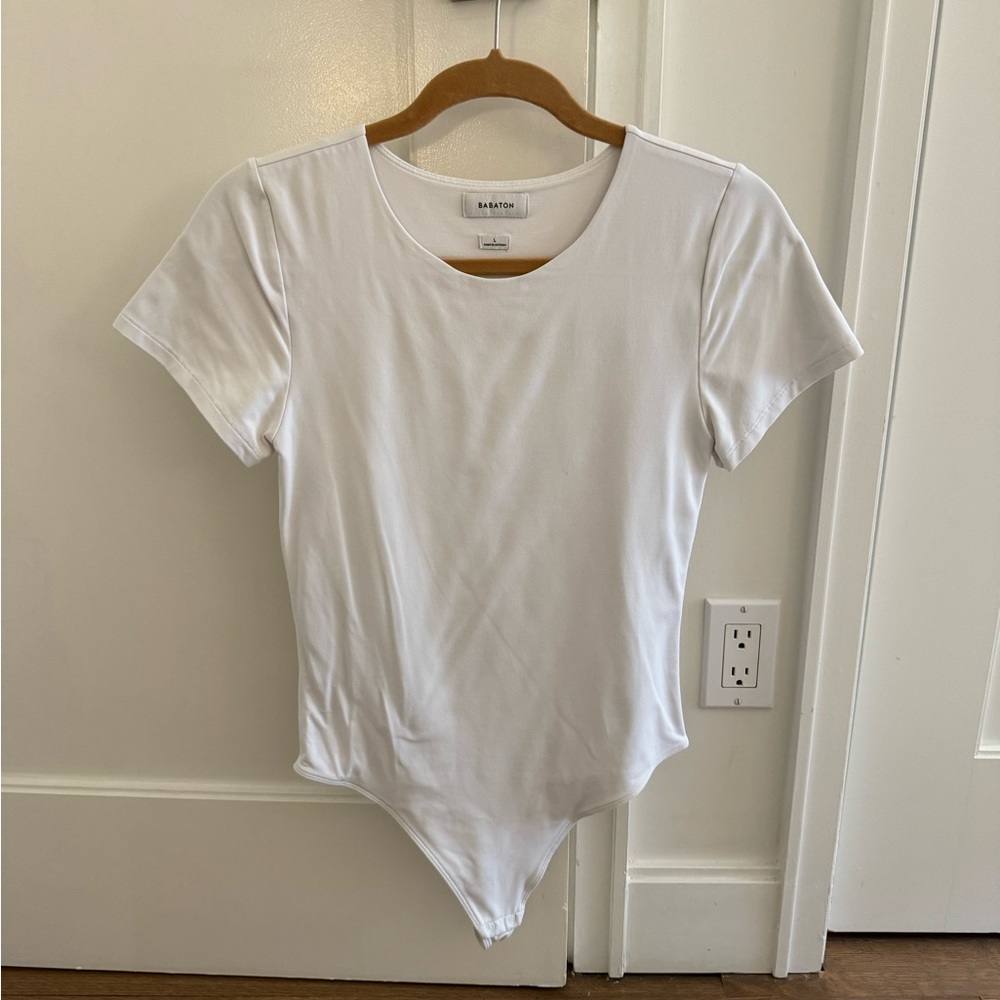 Babaton white contour bodysuit